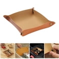thumbnail image 5 of PU Desktop Storage Box Key Hall Tray Cosmetic Jewelry Organizer (Caramel), 5 of 5