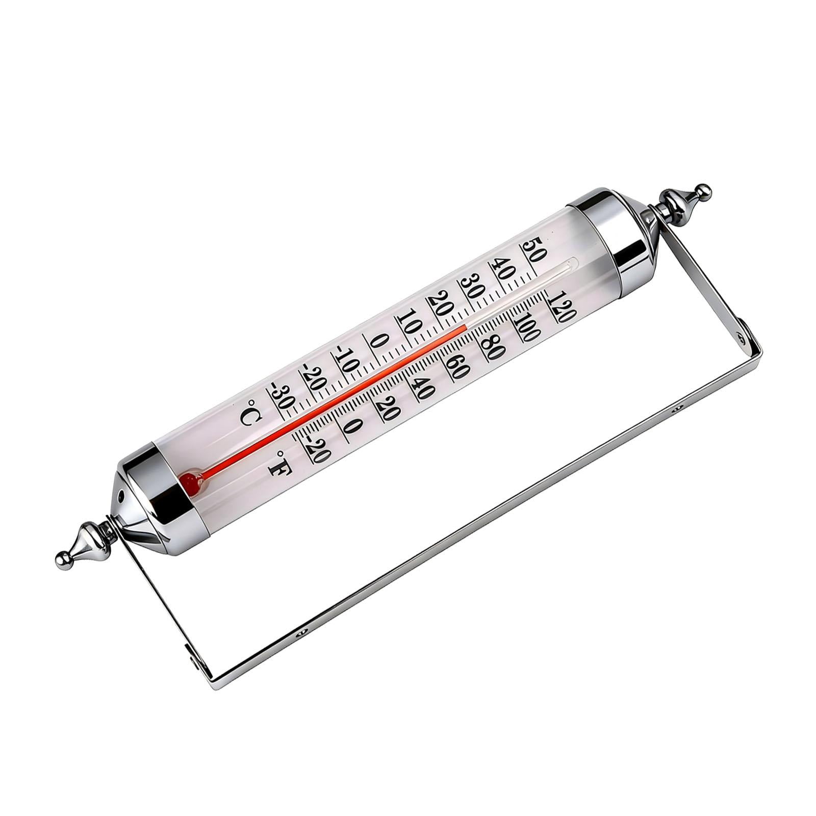 Fzaqwen Outdoor Thermometer Easy Installation Easy to Use Large Numbers Premium Reusable Rustic Temperature Gauge for Wall Greenhouse Silver