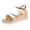 Gold, variant on Women's Sparkly Rhinestone Platform Sandals Lightweight Slip on Wedge Dressy Shoes for Wedding Party