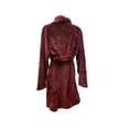 thumbnail image 3 of Victoria's Secret Cozy Short Plush Embossed Logo Robe Burgundy Maroon Size XL/XXL NWT, 3 of 3