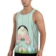 thumbnail image 2 of Easygdp White Bunny Bottom And Easter Eggs Men's Tank Top, Sleeveless Muscle T Shirts, Breathable, Quick-Dry, Loose for Gym, Running, Fitness - X-Large, 2 of 9
