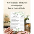 thumbnail image 6 of GREENERY — FIND THE GUEST Baby Shower Game — Pack of 25 — Gender Neutral Baby Shower Game, Succulents Green Olive Branch Icebreaker Baby Shower Party Game, Guess Who Came to the party Game G320-FTG, 6 of 7