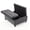 Gray, variant on PYY Large Square Storage Ottoman Coffee Table for Living Room, Upholstered Fabric Footrest Stool with Rubber Wood Legs and Spacious Hidden Compartment, Beige (35.4")