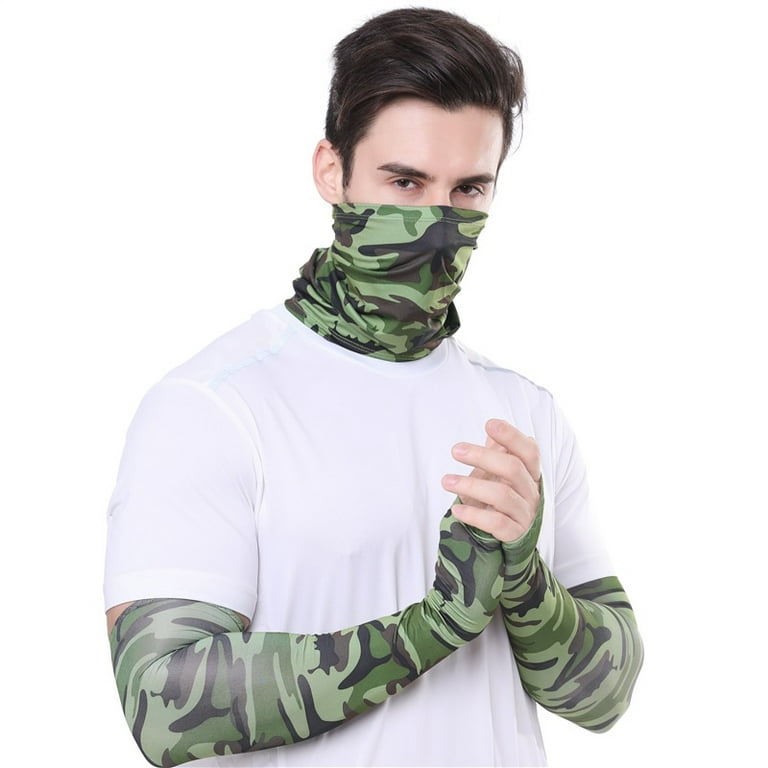 Summer Men Women Camouflage Bandana Half Face Mask Neck Gaiter