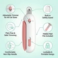 thumbnail image 3 of LWVITH Cat Nail Clipper with Adjustable 3-Size Trimming Hole & Hidden Nail File | Safe Toenail Trimmer for Kittens & Indoor Cats | Anti-Splash Claw Cutter for Grooming, 3 of 7