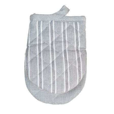 Mainstays Mini Oven Mitt Grabber, 5.5 in x 8 in, Gray Stripe, 1 Piece