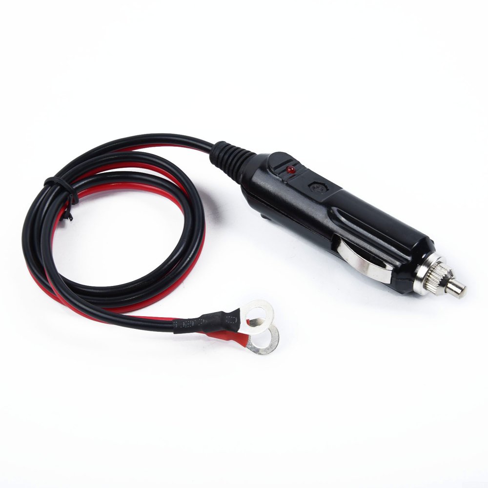 12 Volts Heavy Duty 15A Male Plug Cigarette Lighter Adapter Power