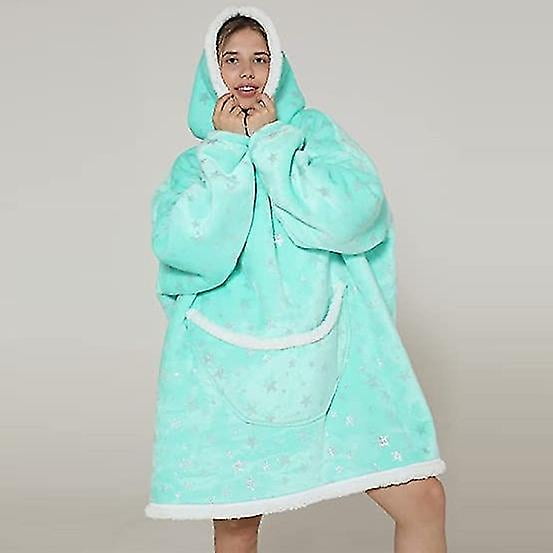 Jhcug Oversized Blanket Hoodie wearable Blanket Sweatshirt Hoodie For Women And Men soft Sherpa Fleece Giant Hooded Oversized Double Plush Hooded