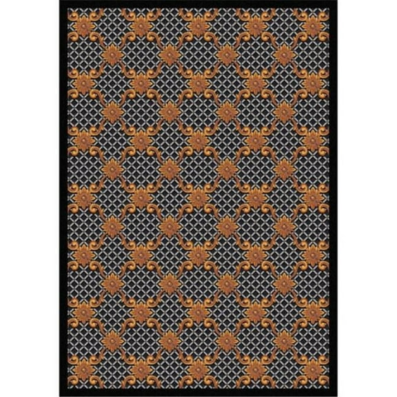 Any Day Matinee Queen Anne Rectangle Theater Area Rugs  01 Black - 7 ft. 8 in. x 10 ft. 9 in.