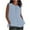 Light Blue-03, variant on Mittory Linen Tank Tops for Women Cotton Side Slit Crewneck Sleeveless Button Tee Shirts Summer Tunic Tops