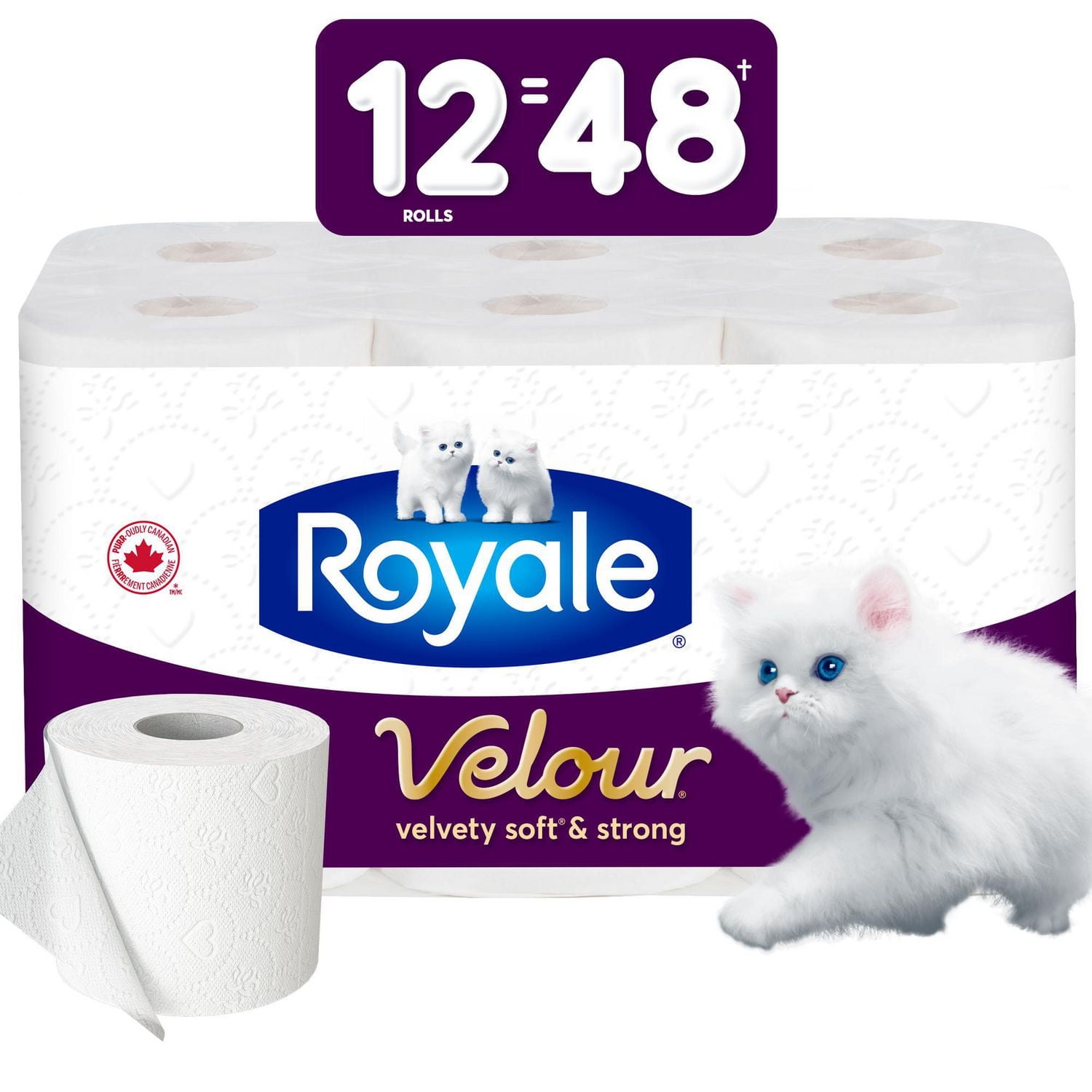 Royale Velour papier hygiénique, 12 équivalant à 48 rouleaux