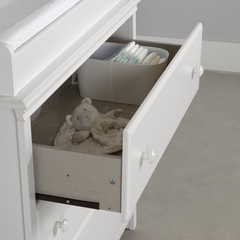 coastal beach changing table dresser Seaside nursery dresser with 4 drawers main image 0