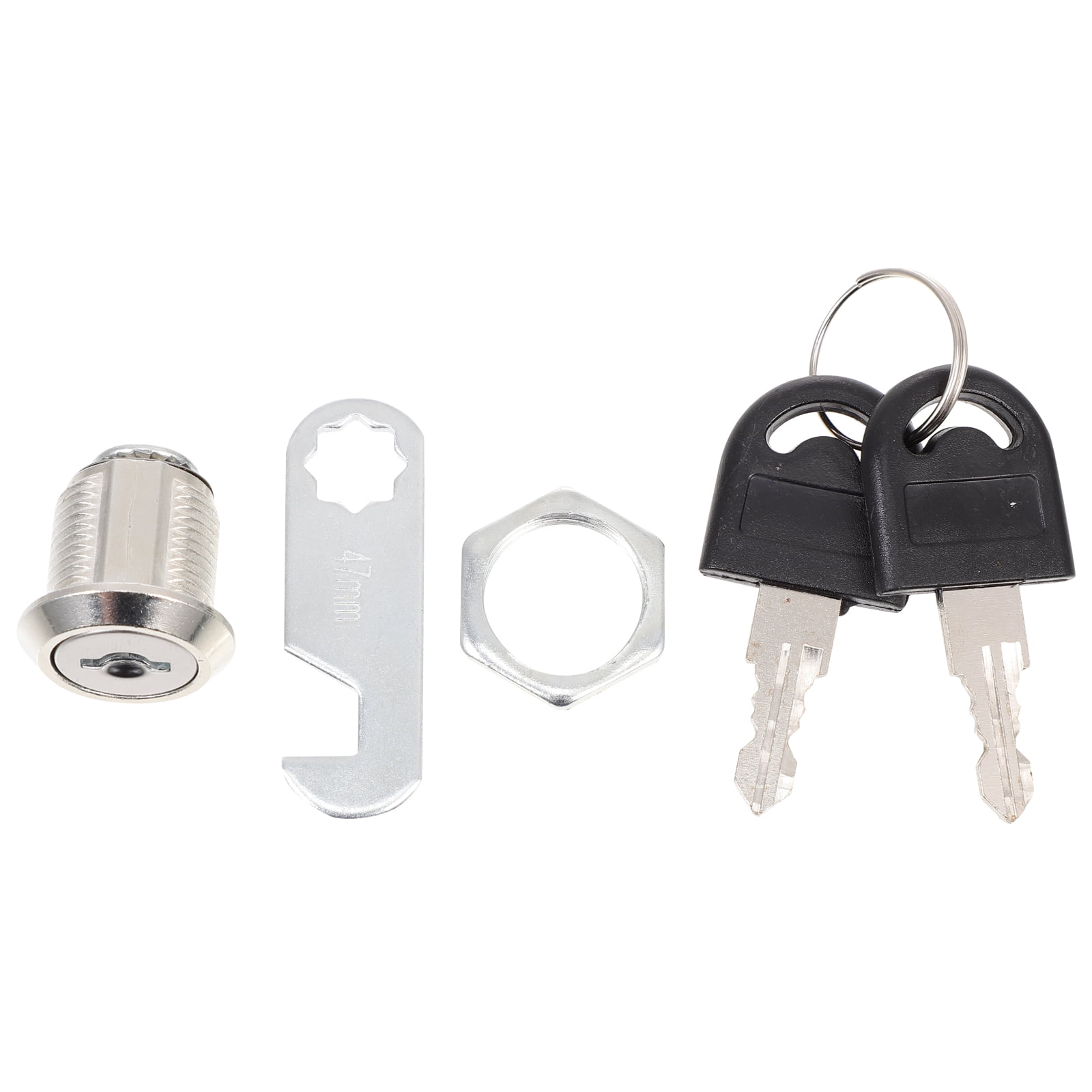 2 Pieces Black Desk Drawer Lock Alloy Lock With 4 Keys Furniture Cylinder  Lock For Office Mailbox Drawer Cupboard16*22mm