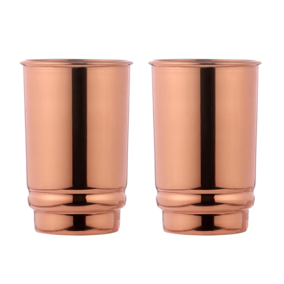 Juego de 2 vasos de cobre puro de 350 ml (11,8 onzas líquidas)