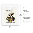 thumbnail image 2 of Africa - SAS Scandinavian Airlines System - Vintage Airline Travel Poster by Otto Nielsen c.1960 - Fine Art Rolled Canvas Print 11in x 14in, 2 of 4