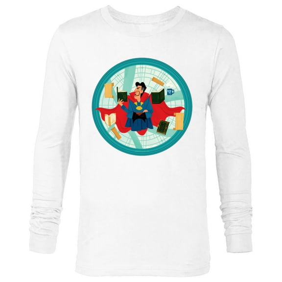 Marvel Spider-Man: No Way Home Doctor Strange Cartoon - Long Sleeve T-Shirt for Men - Customized-White