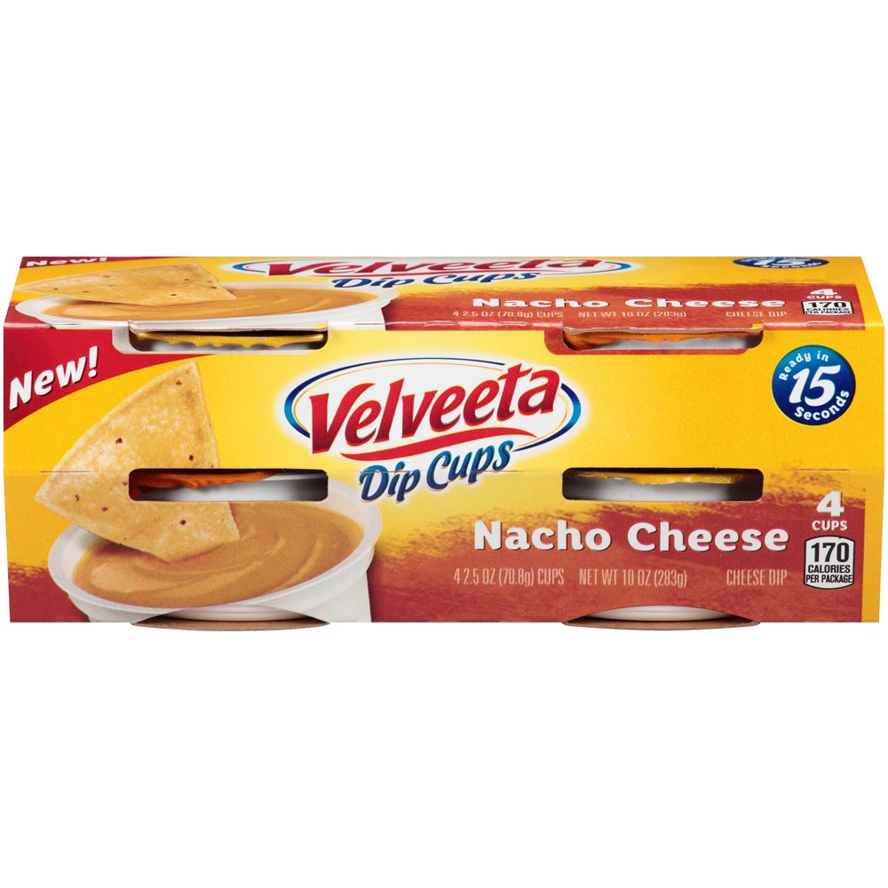 Velveeta Nacho Cheese Dip Cups, 2.5 Oz, 4 Count