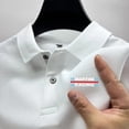 thumbnail image 2 of Summer New Men Casual Short Sleeve Polo Office Fashion Lapel T-shirt Men Breathable Polo Clothing Men, 2 of 6