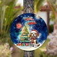 thumbnail image 4 of Merry Christmas and Happy New Year Santa Beagle Holiday Xmas Winter Round Wood Sign Beagles Dog Lover Gifts Idea Hanging Wall Home Decor - 00024, 4 of 5