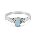 thumbnail image 5 of 10k White Gold Oval Opal And Diamond Ring, 5 of 5