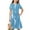 Blue, variant on Sentmoon Boys Summer Clothes Girls Delightful Crew Neck Boys Girl Dress Puffed Sleeve Relaxed with Print Beach Birthday Dress for Girls for City Sightseeing 13 Years