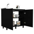 thumbnail image 2 of Black 2 Utility Sink Cabinet. Stainless Steel Countertop & Plentiful Interior Space For Organizing Shelf. Aluminum Structure. Stylish Legs. Faucet To Be Bought Alone 20.7 In. Deep X 38.56 Wide, 2 of 2