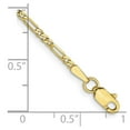 thumbnail image 2 of Primal Gold 10 Karat Yellow Gold 1.75mm Flat Figaro Chain Anklet, 2 of 2