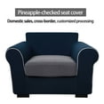 thumbnail image 2 of Stretch Couch Cushion Covers Waterproof, Jacquard Fabric Sofa Seat Slipcover Protectors for Chair Loveseat Individual 1 2 3 4 Seats Couch Covers-New Gray-4 Seats, 2 of 6