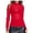 Red, variant on EDFBUYKRS Blouses for Women Long Sleeve Shirts Dressy Casual Fall Tops Work Blouses S