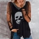 thumbnail image 2 of Blusa informal de manga larga con cuello en V para mujer Pompotops gfhjh22103, 2 of 8