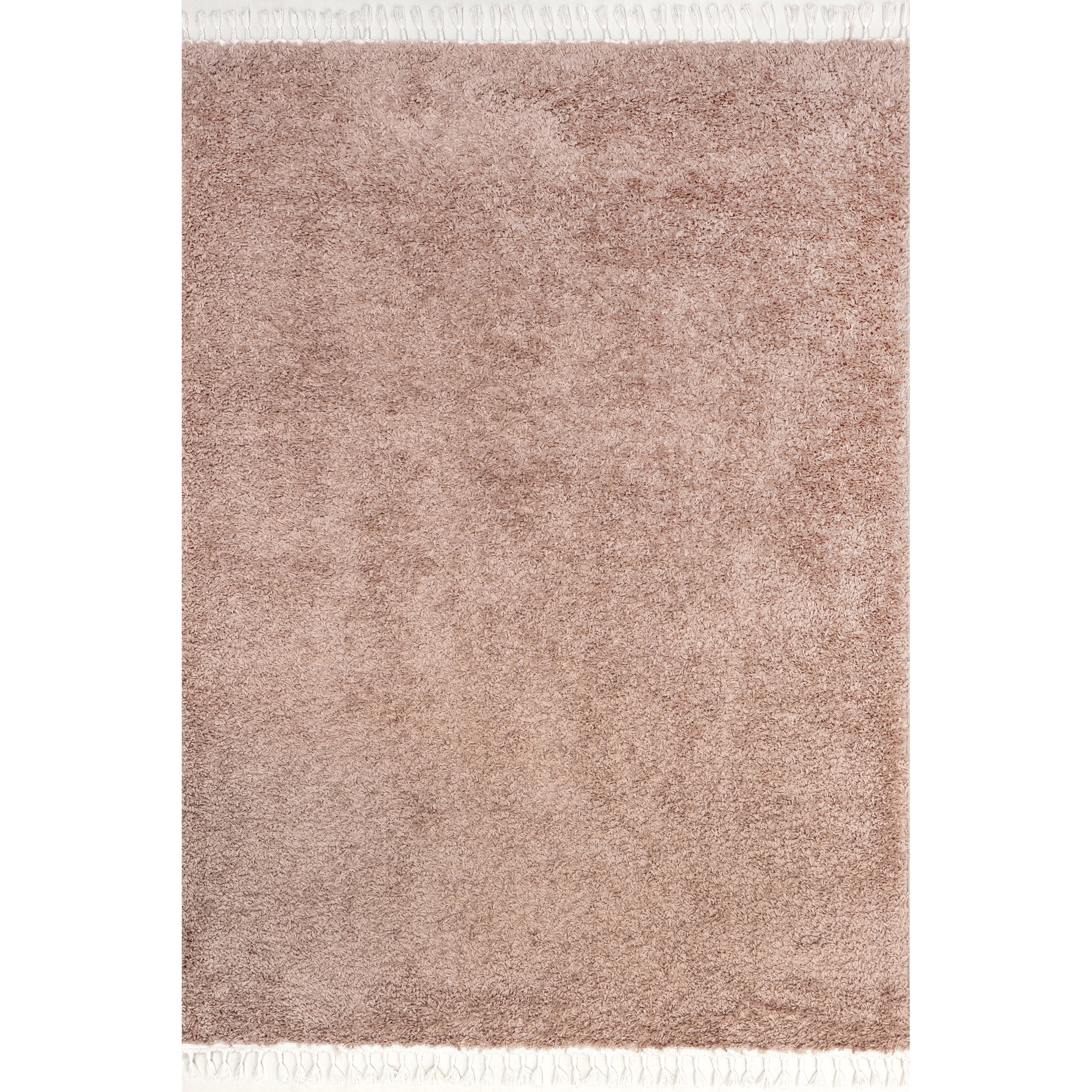 nuLOOM Neva Modern Tasseled Shag Blush 8' 10" x 12' Modern Area Rug