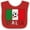Red and White, variant on Inktastic Italian Soccer Boys or Girls Baby Bib