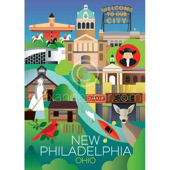 NEW PHILADELPHIA, OHIO PRINT