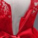 thumbnail image 3 of Vestido de Encaje Blanco de Manga Larga Cuadrado Cuello Girado Abajo Arco Falso Dos Piezas Vestido de Baile de Estudiantes Británicos para Niños Grandes 5-16 Años de Edad, 3 of 7