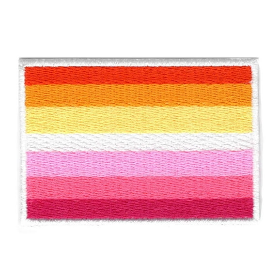 Lesbian Pride Flag Patch LGBTQ Embroidered Iron On