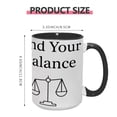 thumbnail image 3 of "Find Your Balance" 15oz Inspirational Ceramic Mug - Elegant & Durable Drinkware for the Balanced Life Seeker, 3 of 8