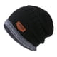 thumbnail image 5 of Gorro de lana para invierno cálido con gorros gruesos con forro polar, gorro de esquí de punto, gorro de punto cálido, sombreros para hombres / mujere Negro Soledad Gorro de lana de punto cálido de invierno, 5 of 6