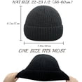 thumbnail image 6 of High elasticity big head circumference outdoor solid color dome woolen hat men's and women's winter warm knitted flanged beanie soft warm ski hat suitable for both men and women【White】, 6 of 7