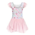 thumbnail image 2 of Oudiya 3-9 Years Ruffle Sleeve Ballet Leotard Dance Dress Tutu Skirt Outfits for Girls Gymnastics, 2 of 6