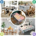 thumbnail image 4 of Pioneer Flower Floral Print Pattern Rectangle Tablecloth 60"x84",Waterproof Polyester Rectangle Table Cloth, Wipeable Spillproof Polyester Tablecloth for Dining, Camping, Indoor and Outdoor, 4 of 5