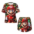 thumbnail image 4 of Lsque Mario Women's Short-Sleeved Pajama Set - 2 Piece Soft and Lightweight Sleepwear Set-Medium, 4 of 9