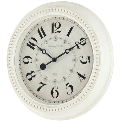 Buy Mainstays Indoor 155 Antique White Arabic French Country Traditional Wall Clock Online In Turkey 853802006