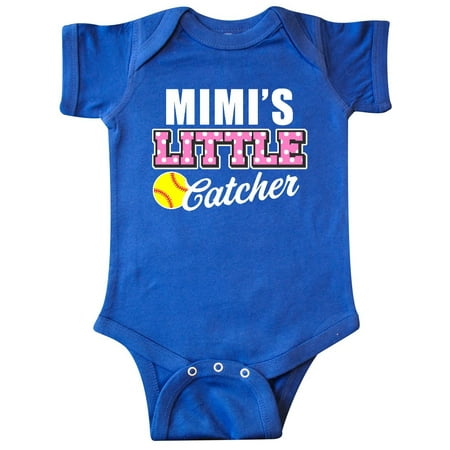 

Inktastic Mimis Little Catcher Softball in White Gift Baby Girl Bodysuit