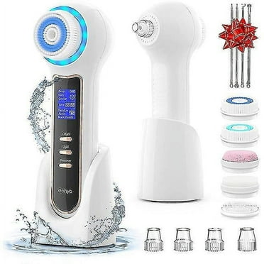 Facial Cleansing Brush - RUTAWZ 5-in-1 Cordless, USB Rechargeable, Waterproof, 5 Brush Heads & 4 Suction Probes