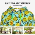 thumbnail image 4 of Lsque Lemon1 Pattern Casual Women's Hoodie,Hooded Sweatshirt with Kangaroo Pocket,Pullover Hoodie with Eye-catching Drawstrings-Medium, 4 of 7