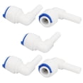 thumbnail image 1 of Conector rápido de filtro de agua en ángulo de tubo de 1/4" a 1/4" con inserto duro de plástico, 5 piezas, 1 of 4