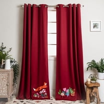 Quality Home Enchanted Forest Fox Children Teen Grommet Top Blackout Curtains for Kids Room Playroom Naptime-84"