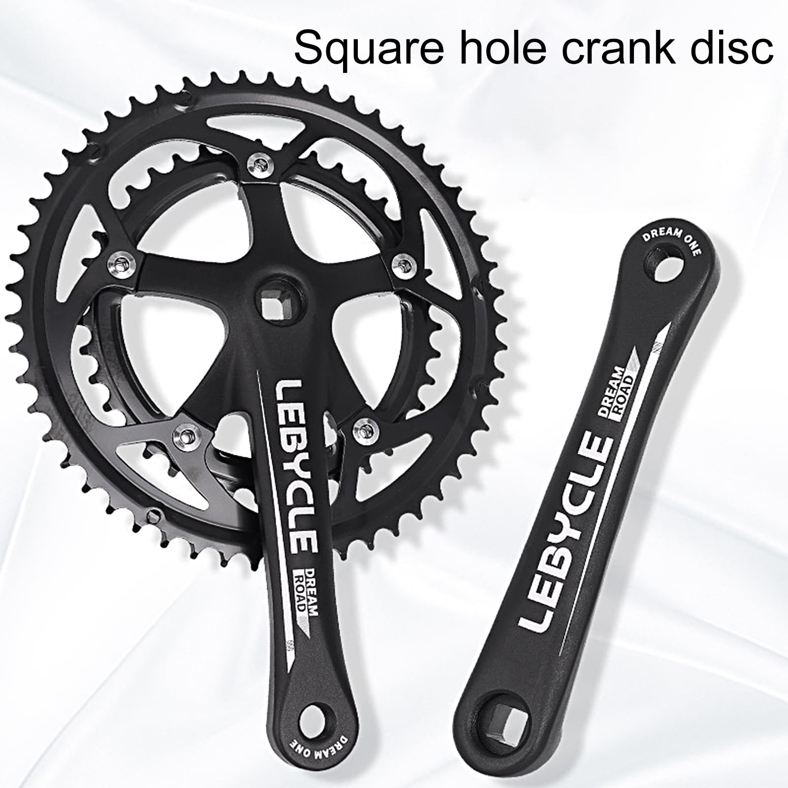 Neinkie 1 Set 53/39T Sprocket Crank Square Hole Positive Negative