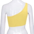 thumbnail image 5 of outfmvch crop tops for women ladies single shoulder crop sport bra slim camis tank vest womens tops tank top for women crop tops yellow, 5 of 9