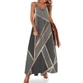 thumbnail image 1 of Vestido clásico plateado gris carbón oro rosa geométrico n.° 1 #geométrico #decoración #arte sin mangas Vestidos de mujer Vestido de invitada de boda, 1 of 7